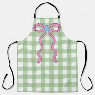 Green Gingham Keuken Schort Ontwerp
