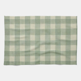 Green Gingham kitchen towel Theedoek