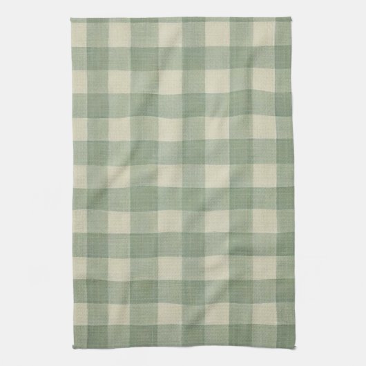 Green Gingham kitchen towel Theedoek (Verticaal)