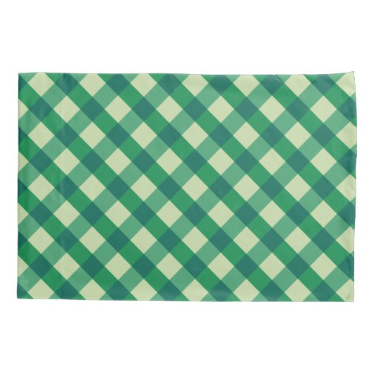 Green Gingham Kussensloop (Achterkant)