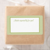 Green Gingham Label (Insitu)