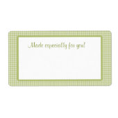 Green Gingham Label (Voorkant)