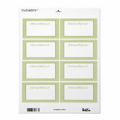 Green Gingham Label (Full Sheet)