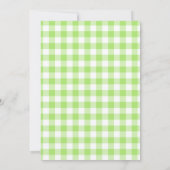 Green Gingham Little Sprout Baby Shower Kaart (Achterkant)