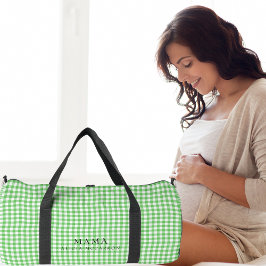 Green Gingham Matching Labor & Delivery Hospital z Plunjezak