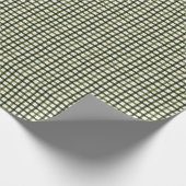 Green Gingham Modern kerstomslag Cadeaupapier (Hoek)