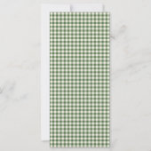 Green Gingham Modern Merry Christmas Tall Card (Achterkant)