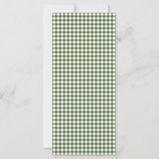 Green Gingham Modern Merry Christmas Tall Card (Achterkant)
