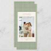 Green Gingham Modern Merry Christmas Tall Card (Voorkant / Achterkant)