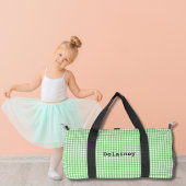 Green Gingham naam bijpassende pasgeboren ziekenhu Plunjezak