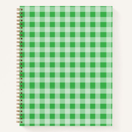 Green Gingham Notitieboek (Voorkant)