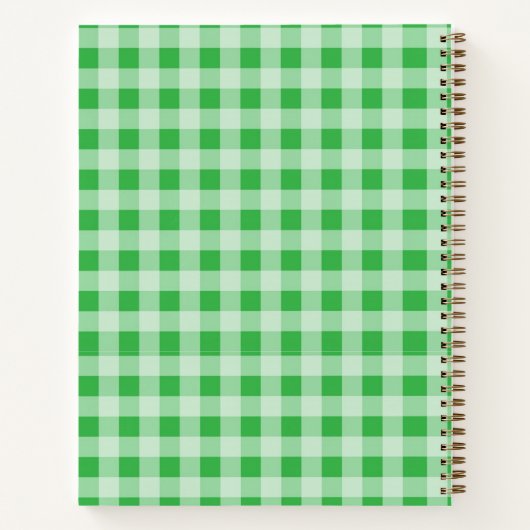 Green Gingham Notitieboek (Achterkant)