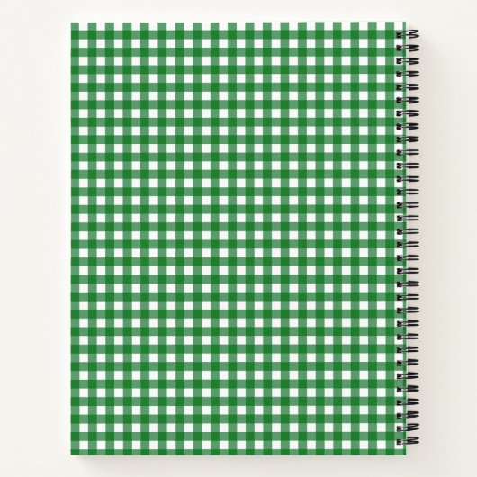 Green Gingham Notitieboek (Achterkant)