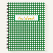 Green Gingham Notitieboek (Voorkant)
