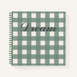 Green Gingham Notitieboek