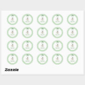 Green Gingham One Lucky Duck 1st Birthday Sticker (Vel)