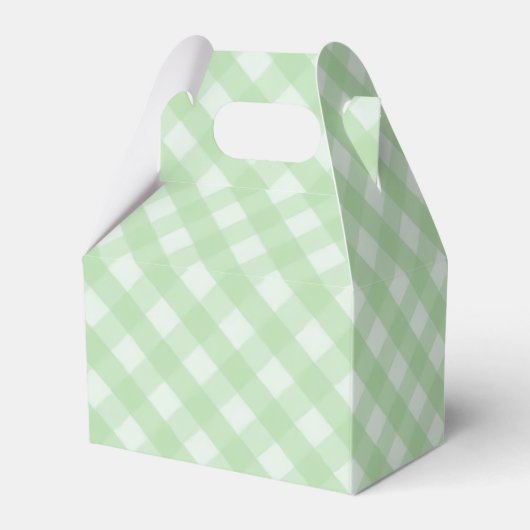 Green Gingham One Lucky Duck Verjaardagsgunstbox Bedankdoosjes (Achterkant)