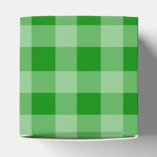 Green Gingham Pattern Bedankdoosjes (Bovenkant)