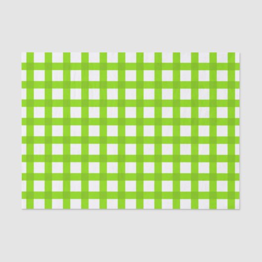 Green Gingham Pattern Tissuepapier (Voorkant)