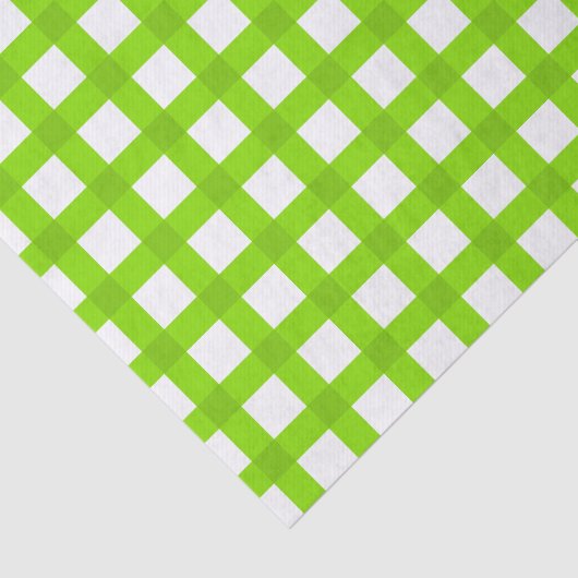 Green Gingham Pattern Tissuepapier (Detail)