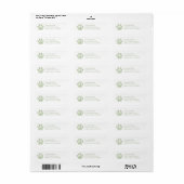 Green Gingham Paw Print Retouradres Label (Full Sheet)
