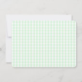 Green Gingham Personalized Notitiekaartje (Achterkant)