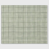 Green Gingham Plaid Wrapping Paper Cadeaupapier (Vlak)