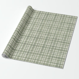 Green Gingham Plaid Wrapping Paper Cadeaupapier