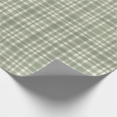 Green Gingham Plaid Wrapping Paper Cadeaupapier (Hoek)