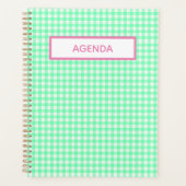 Green Gingham Planner (Voorkant)