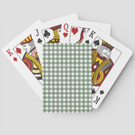 Green Gingham Playing Cards Pokerkaarten