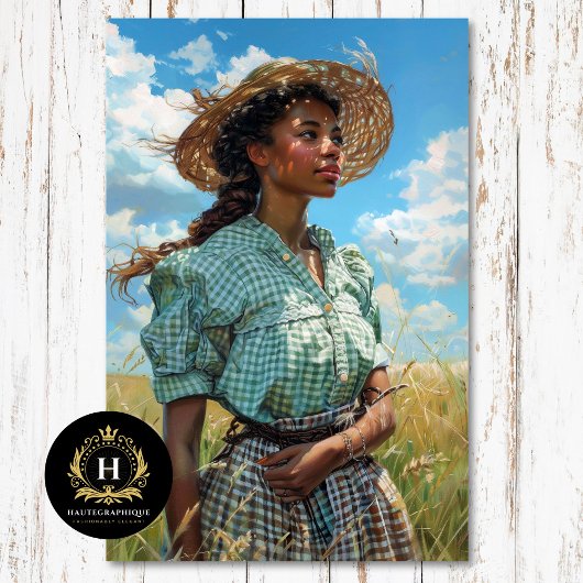 Green Gingham Prairie Girl | plattelands-rustiek Tissuepapier