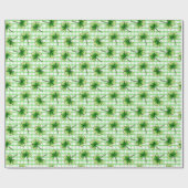 Green Gingham Pset Shamrock St. Patricks Day Cadeaupapier (Vlak)
