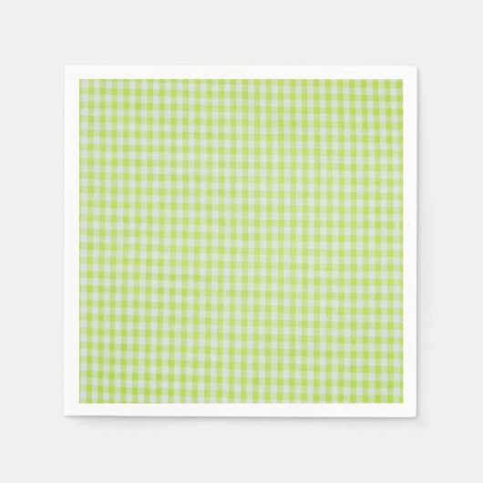 Green Gingham Servetten (Voorkant)
