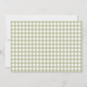 Green Gingham Silly Goose Birthday Photo Bedankkaart (Achterkant)