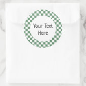 Green Gingham Sticker (Tas)