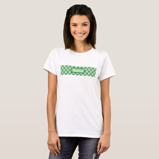 Green Gingham T-shirt (Voorkant volledig)