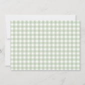 Green Gingham Two Silly Goose Birthday Invitation Kaart (Achterkant)