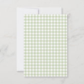 Green Gingham vers van de markt dank u kaart (Achterkant)