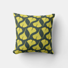 Green Ginkgo Leaf Pattern Kussen