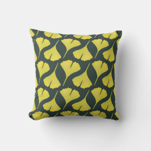 Green Ginkgo Leaf Pattern Kussen