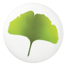 Green Ginko Leaf-knop Keramische Knop