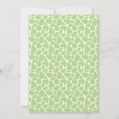 Green Giraffe Pattern Birthday Kaart (Achterkant)
