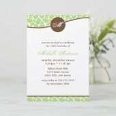 Green Giraffe Pattern Birthday Kaart (Staand voorkant)