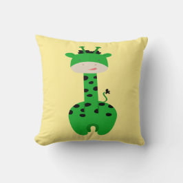Green Giraffe Pillow Kussen