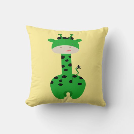 Green Giraffe Pillow Kussen (Voorkant)