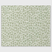 Green Giraffe Print Birthday Cadeaupapier (Vlak)