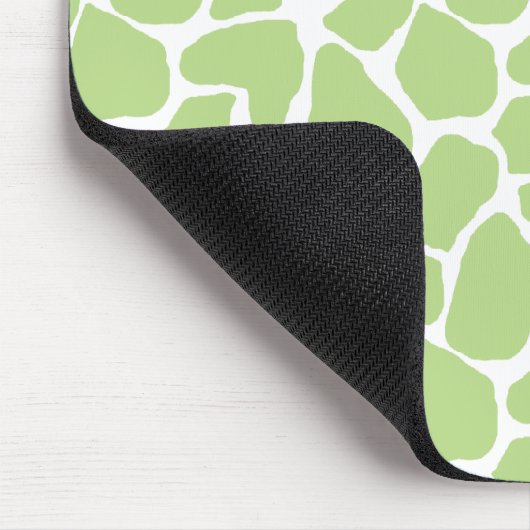 Green Giraffe Print Mousepad Muismat (Hoek)