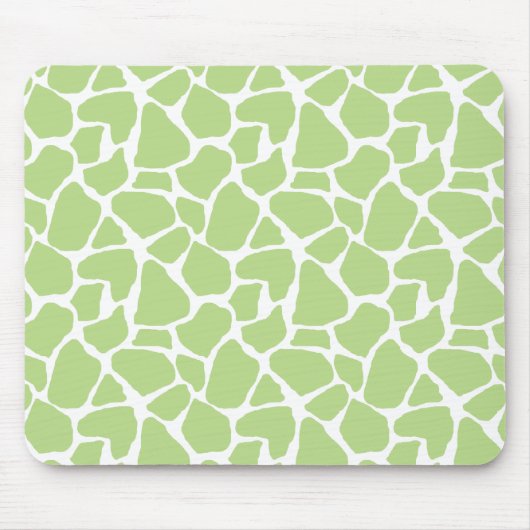 Green Giraffe Print Mousepad Muismat (Voorkant)