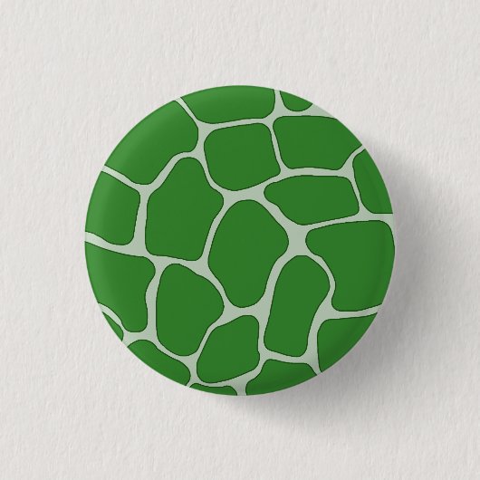 Green Giraffe Print Pattern Button (Voorkant)